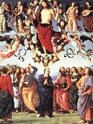 PERUGINO, Pietro The Ascension of Christ af oil painting on canvas